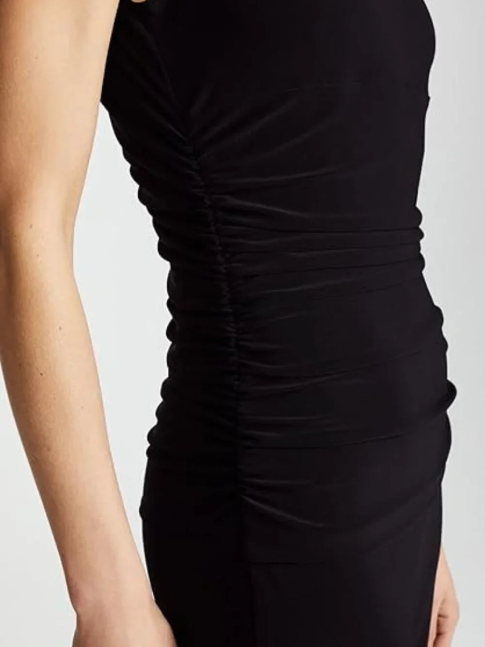 Norma Kamali Brand Women's XL Black Shirred Waist Jumpsuit Wide Leg Pant - Picture 3 of 11